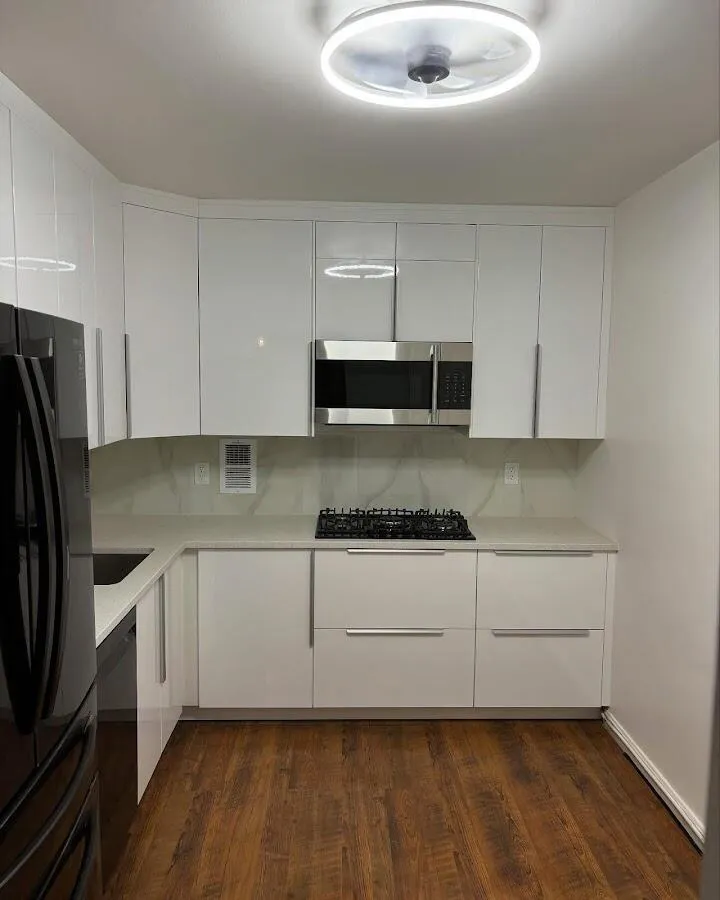 Renovated kitchen with quartz countertops in Haverhill